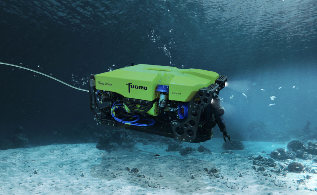 The world�s most advanced remotely operated vehicle (ROV), with deployment from an uncrewed surface vessel (USV), and equipped with the latest in electronic hardware, software and artificial intelligence (AI).

Whilst retaining the capability to be operated conventionally from an ROV survey vessel, barge, platform or rig, the Blue Volta is also the world�s first ROV designed to be remotely controlled from Fugro�s global network of ROCs as an over-the-horizon ROV without needing a parent vessel or ROV pilot nearby.